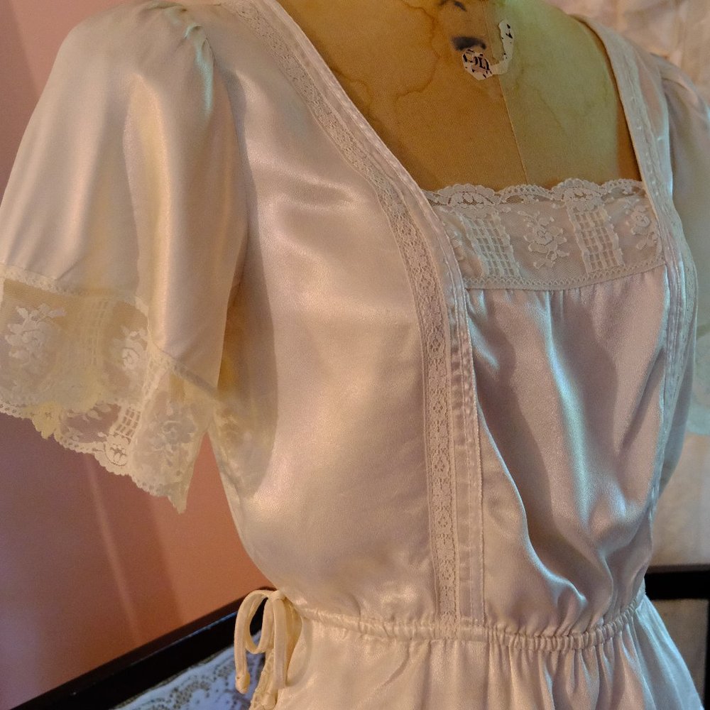 Pretty Victorian Satin Blouse